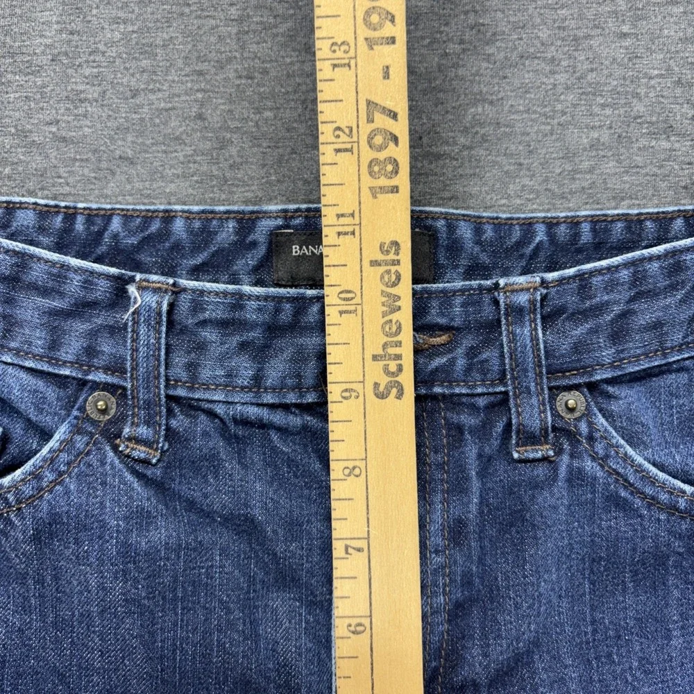 Banana Republic Jeans Mens 32x29 Slim Straight Dark Wash Blue Denim Streetwear